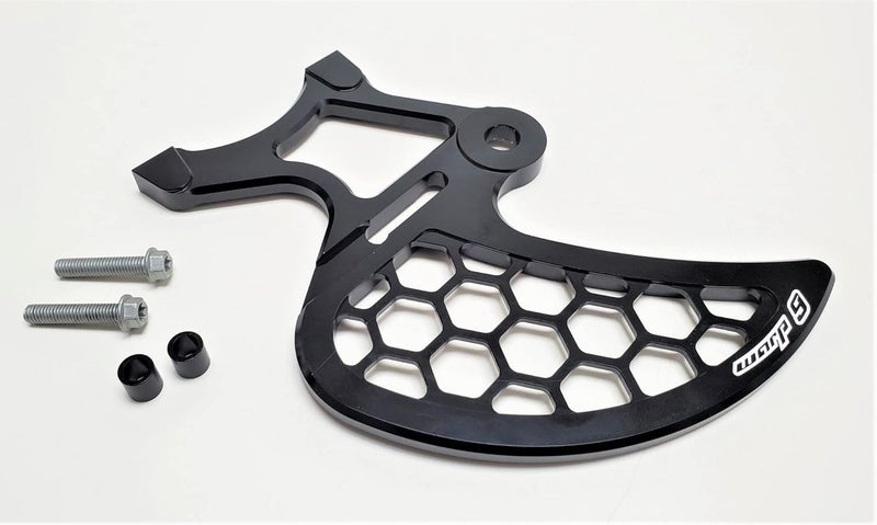 Warp 9 220mm Rear Brake Rotor Guard for E-Motos, Surron Light Bee, E-Ride Pro SS. Must Do upgrade to protect your Brake Rotor, Black. (Surron/E-Ride Pro) - Image 1